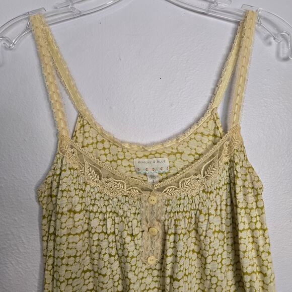 Kimchi & Blue Floral Lace Trim Cami Tank Size S Y2k Fairy Dainty Babydoll Boho - Picture 7 of 13